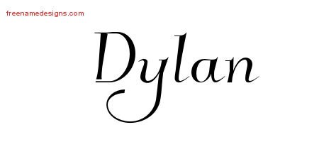 Dylan Elegant Name Tattoo Designs