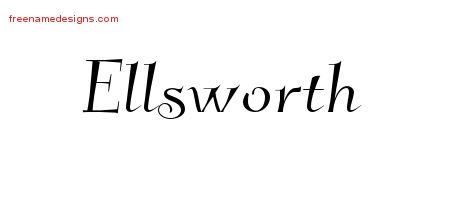 Ellsworth Elegant Name Tattoo Designs