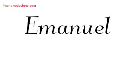 Emanuel Elegant Name Tattoo Designs