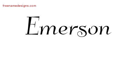 Emerson Elegant Name Tattoo Designs