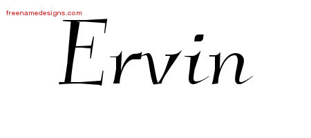 Ervin Elegant Name Tattoo Designs