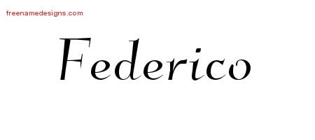 Federico Elegant Name Tattoo Designs