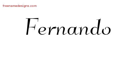 Fernando Elegant Name Tattoo Designs