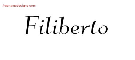Filiberto Elegant Name Tattoo Designs