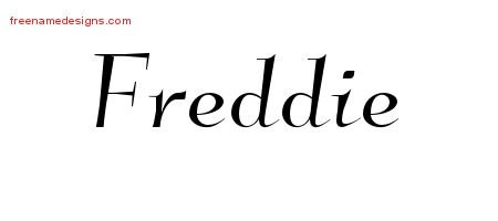 Freddie Elegant Name Tattoo Designs