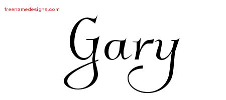 Gary Elegant Name Tattoo Designs