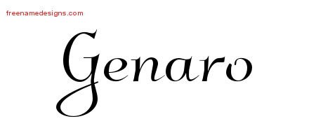 Genaro Elegant Name Tattoo Designs