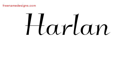Harlan Elegant Name Tattoo Designs