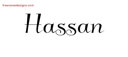 Hassan Elegant Name Tattoo Designs
