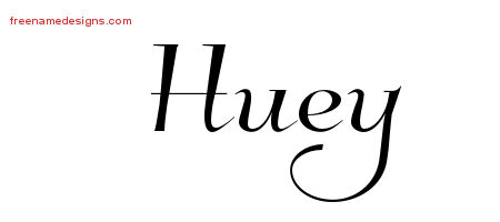 Huey Elegant Name Tattoo Designs