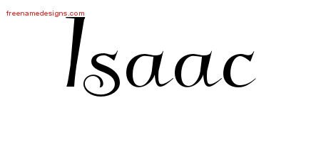 Isaac Elegant Name Tattoo Designs