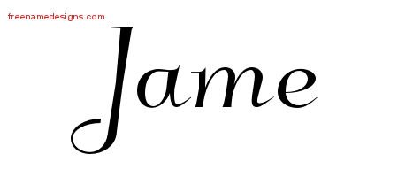 Jame Elegant Name Tattoo Designs