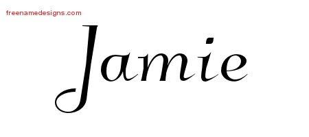 Jamie Elegant Name Tattoo Designs