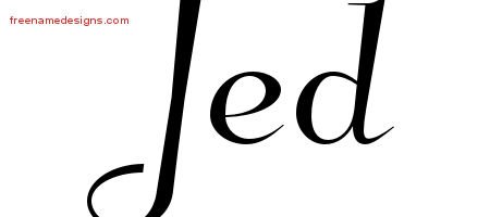 Jed Elegant Name Tattoo Designs