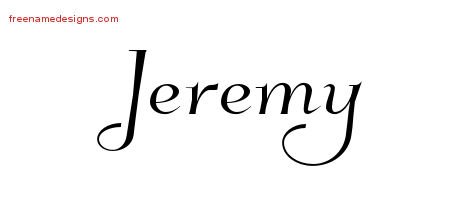 Jeremy Elegant Name Tattoo Designs