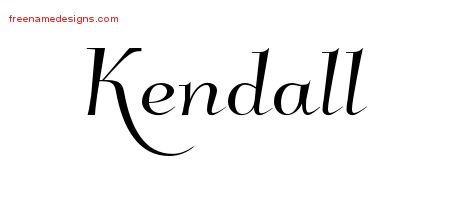Kendall Elegant Name Tattoo Designs