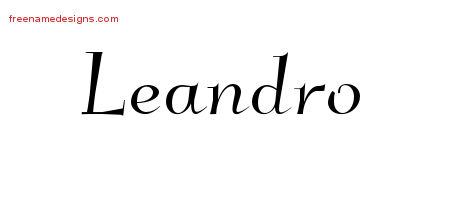 Leandro Elegant Name Tattoo Designs