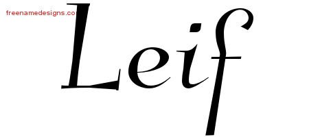 Leif Elegant Name Tattoo Designs