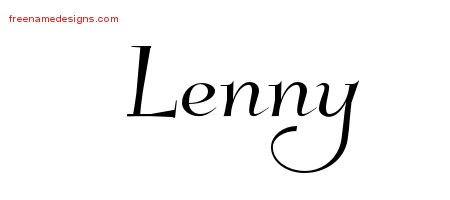 Lenny Elegant Name Tattoo Designs