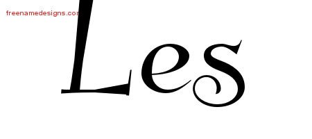 Les Elegant Name Tattoo Designs