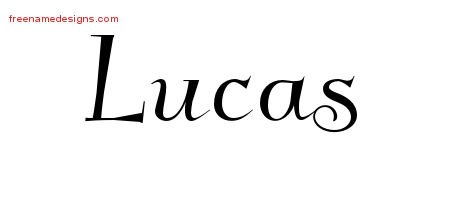 Lucas Elegant Name Tattoo Designs