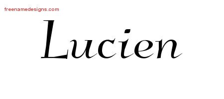 Lucien Elegant Name Tattoo Designs