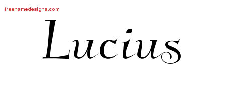 Lucius Elegant Name Tattoo Designs