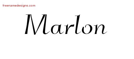 Marlon Elegant Name Tattoo Designs