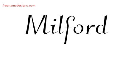 Milford Elegant Name Tattoo Designs