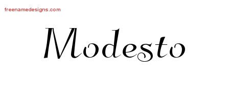 Modesto Elegant Name Tattoo Designs