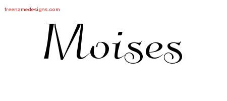 Moises Elegant Name Tattoo Designs