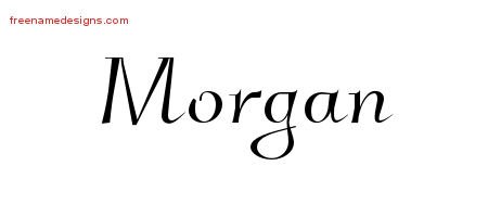 Morgan Elegant Name Tattoo Designs
