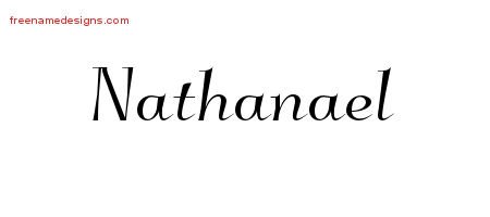 Nathanael Elegant Name Tattoo Designs