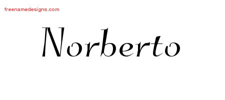 Norberto Elegant Name Tattoo Designs