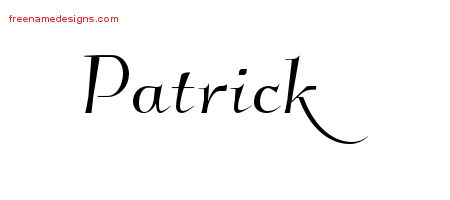 Patrick Elegant Name Tattoo Designs