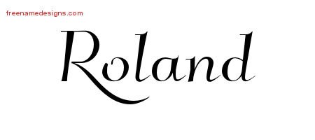Roland Elegant Name Tattoo Designs