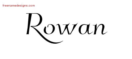 Rowan Elegant Name Tattoo Designs