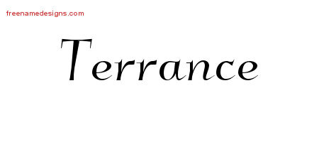 Terrance Elegant Name Tattoo Designs