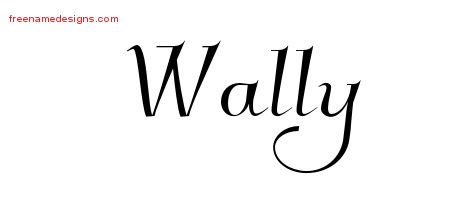 Wally Elegant Name Tattoo Designs