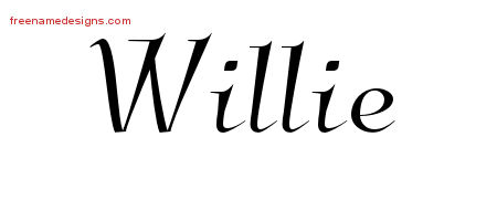 Willie Elegant Name Tattoo Designs