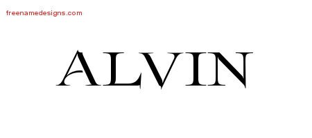 Alvin Flourishes Name Tattoo Designs