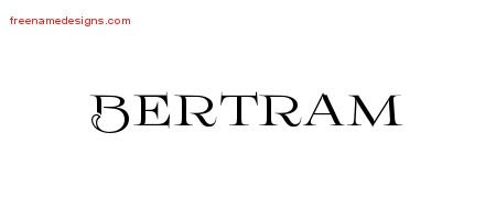 Bertram Flourishes Name Tattoo Designs