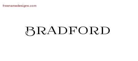 Bradford Flourishes Name Tattoo Designs