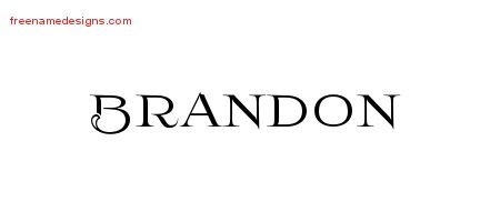 Brandon Flourishes Name Tattoo Designs