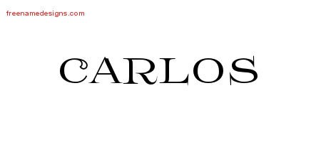 Carlos Flourishes Name Tattoo Designs