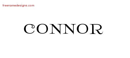 Connor Flourishes Name Tattoo Designs