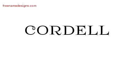 Cordell Flourishes Name Tattoo Designs
