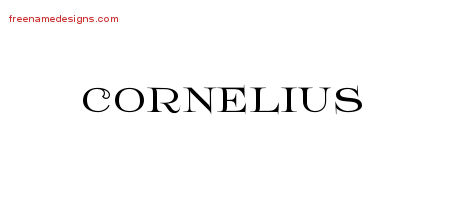 Cornelius Flourishes Name Tattoo Designs