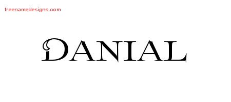 Danial Flourishes Name Tattoo Designs
