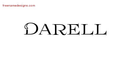 Darell Flourishes Name Tattoo Designs